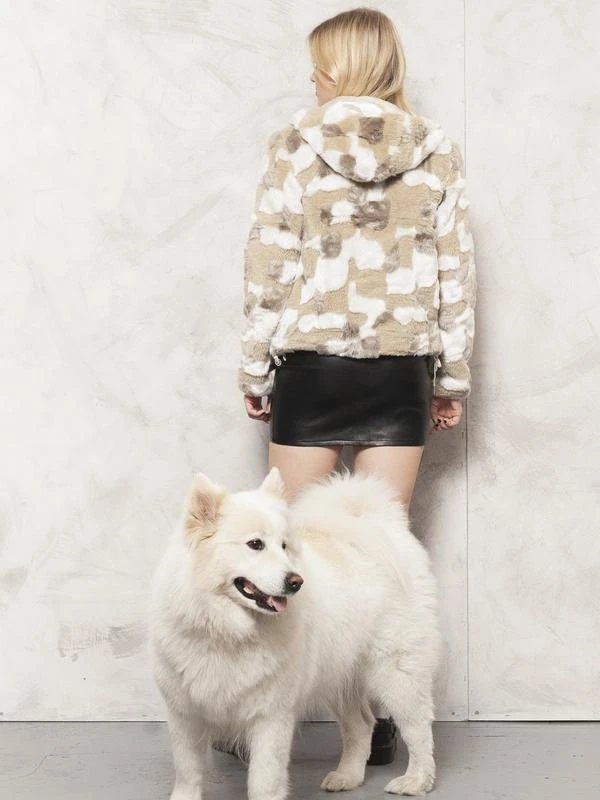 Vintage 90s Women Faux Fur Jacket 3 Vintage 90s Women Faux Fur Jacket - Image 3