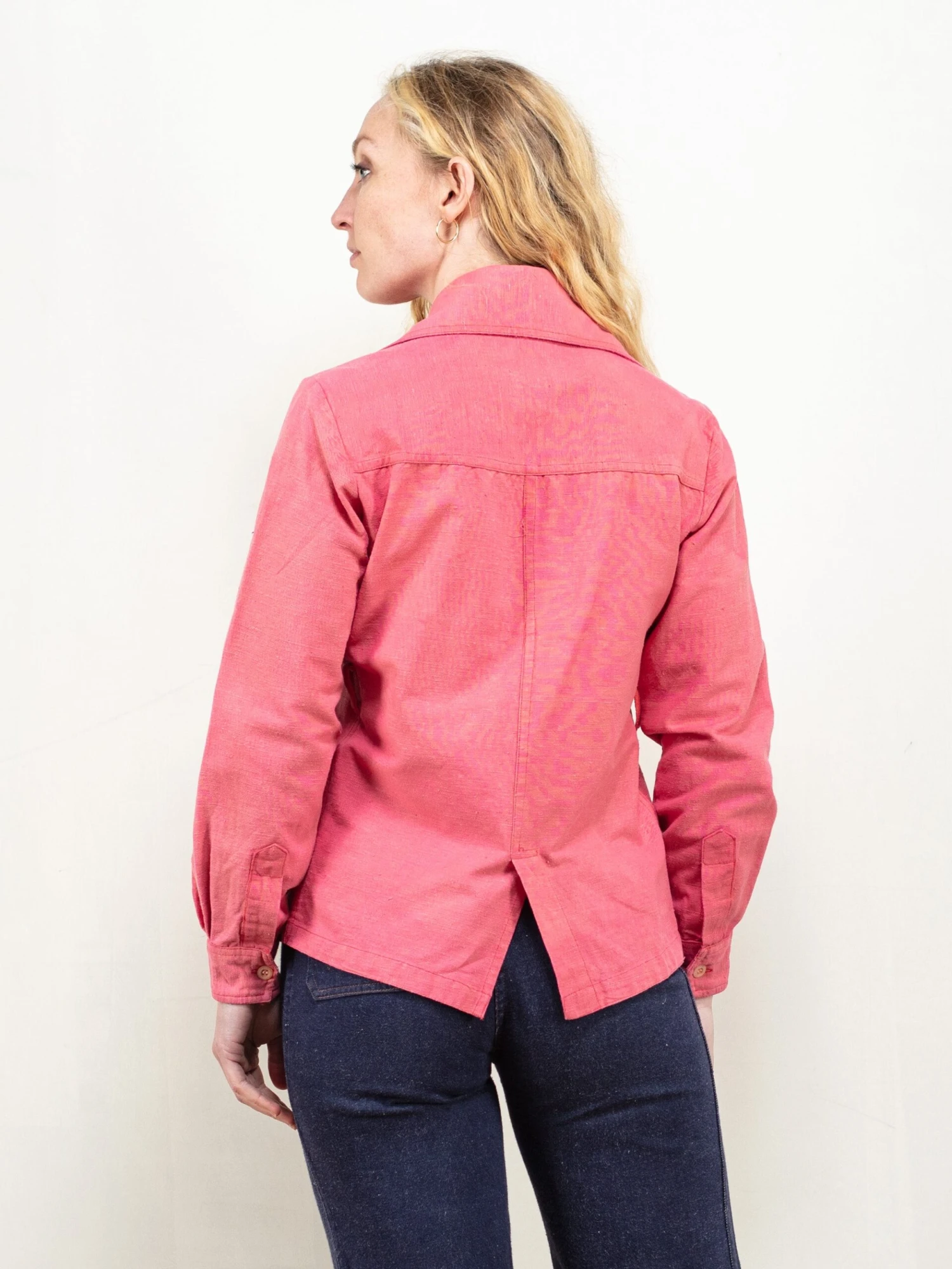 Vintage 70's Women Pink Light Jacket 2 Vintage 70's Women Pink Light Jacket - Image 2