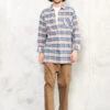 Vintage 90's Plaid Men Smock Shirt