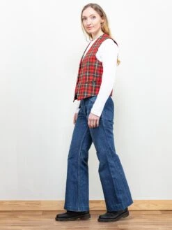Vintage 80's Women Plaid Waistcoat Vest 7 Vintage 80's Women Plaid Waistcoat Vest -Northern Grip Vintage plaid wool blend vest women 80s clothing36 129