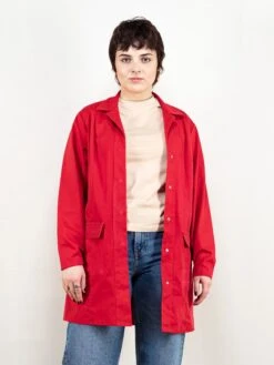 Vintage 80's Women Red Work Coat 6 Vintage 80's Women Red Work Coat -Northern Grip Vintage red work chore coat women 80s clothing01M 61