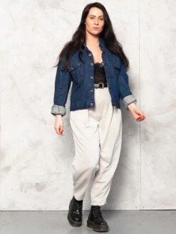 Vintage 90's Dark Women Denim Jacket