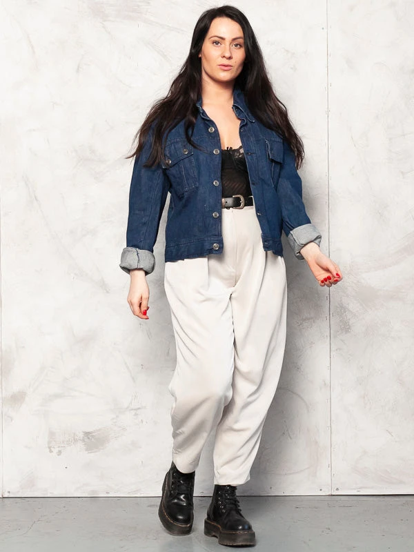 Vintage 90's Dark Women Denim Jacket 1 Vintage 90's Dark Women Denim Jacket