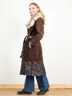 Vintage 70's Women Fur Suede Coat -Northern Grip Vintage retro real fur suede coat5 e2777dfc a3e1 405d 9e5b e92505a44d39
