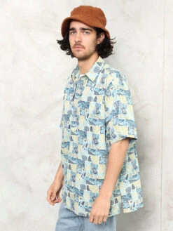 Vintage 90's Hawaiian Men Shirt -Northern Grip Vintage retro summer boho light men 90s shirt.JPG4 9b10287a e31b 4b1e a02b 3fac9c5d748e