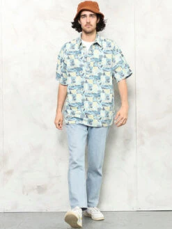 Vintage 90's Hawaiian Men Shirt -Northern Grip Vintage retro summer boho light men 90s shirt.JPG5 dc7c9b27 4a21 460a aa0d 7e419233f6a3