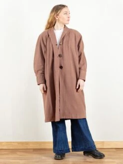 Vintage 60's Women Wool Blend Coat -Northern Grip Vintage taupe wool blend coat women 60s clothing26M 57