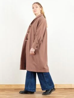 Vintage 60's Women Wool Blend Coat -Northern Grip Vintage taupe wool blend coat women 60s clothing26M 58