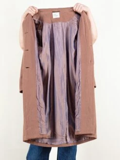 Vintage 60's Women Wool Blend Coat -Northern Grip Vintage taupe wool blend coat women 60s clothing26M 60
