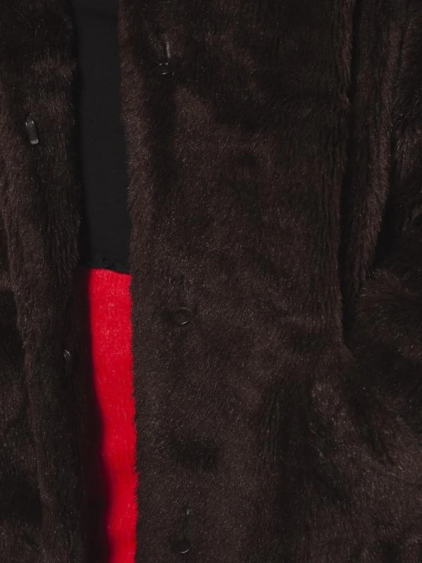 Vintage 80's Faux Fur Women Coat Brown 4 Vintage 80's Faux Fur Women Coat Brown - Image 4