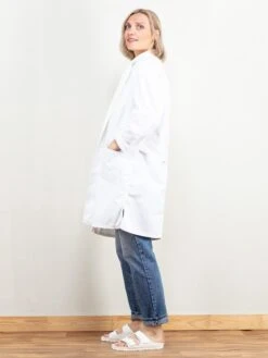 Vintage 70's Women White Chore Coat 7 Vintage 70's Women White Chore Coat -Northern Grip Vintage white chore work coat women 80s clothing02M 22