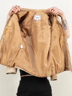 Vintage 90's Women Distressed Suede Jacket In Beige 7 Vintage 90's Women Distressed Suede Jacket In Beige -Northern Grip Vintage women distressed suede jacket beige 90s clothing 4