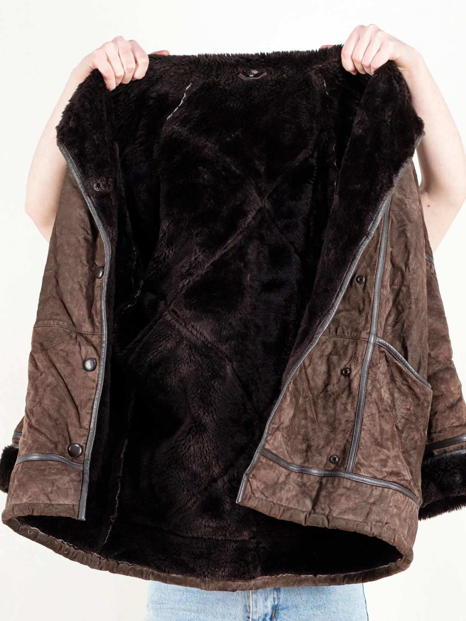 Vintage 80's Brown Sheepskin Coat Women 3 Vintage 80's Brown Sheepskin Coat Women - Image 3