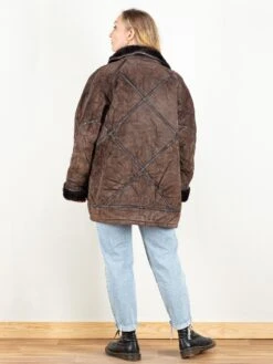 Vintage 80's Brown Sheepskin Coat Women 9 Vintage 80's Brown Sheepskin Coat Women -Northern Grip Vintage women sheepskin winter shearl coat5 88fd9ea5 c1b6 499a 92f8 053b4738245b