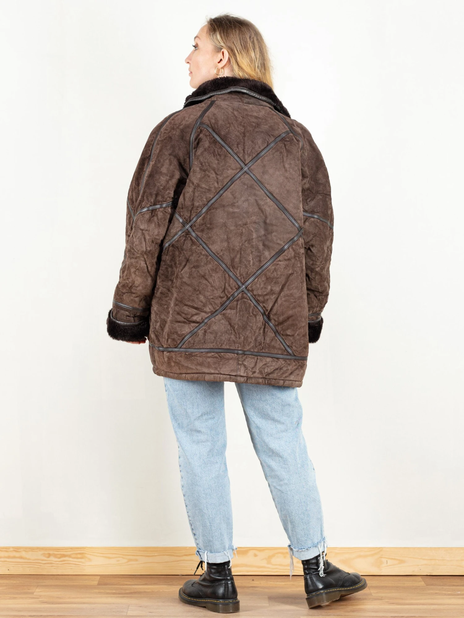 Vintage 80's Brown Sheepskin Coat Women 5 Vintage 80's Brown Sheepskin Coat Women - Image 5