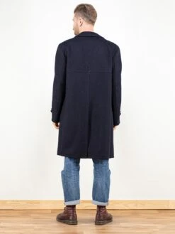 Vintage 80's Classic Wool Coat Blue 6 Vintage 80's Classic Wool Coat Blue -Northern Grip Vintage wool winter casual men coat3 46199078 4c86 46e6 9394 8daa5db955ac