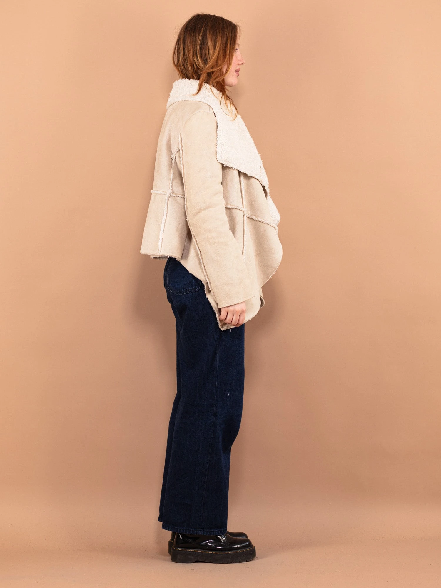 Vintage 00's Women Faux Shearling Jacket In White 3 Vintage 00's Women Faux Shearling Jacket In White - Image 3