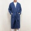 Vintage 00's Men Terry Bathrobe In Blue