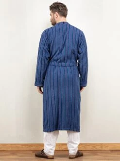 Vintage 00's Men Terry Bathrobe In Blue 4 Vintage 00's Men Terry Bathrobe In Blue -Northern Grip bathrobe blue 00 s cotton vintage menM 285