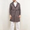 Vintage 80's Men Dressing Gown In Brown