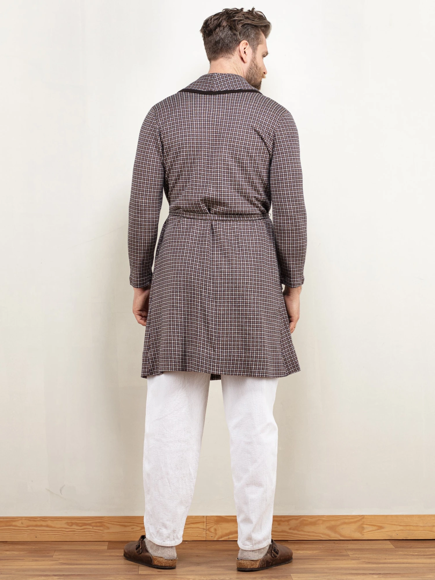 Vintage 80's Men Dressing Gown In Brown 2 Vintage 80's Men Dressing Gown In Brown - Image 2