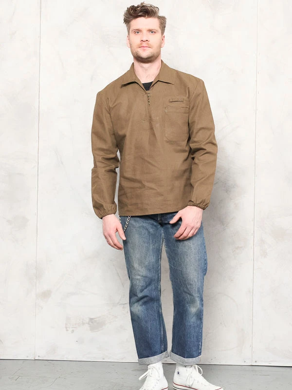 Vintage 90's Men Military Smock Shirt 3 Vintage 90's Men Military Smock Shirt - Image 3