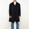 Vintage 70's Men Wool Blend Coat In Dark Grey