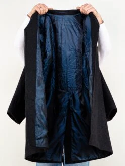 Vintage 70's Men Wool Blend Coat In Dark Grey 7 Vintage 70's Men Wool Blend Coat In Dark Grey -Northern Grip coat grey 70 s wool vintage men 4