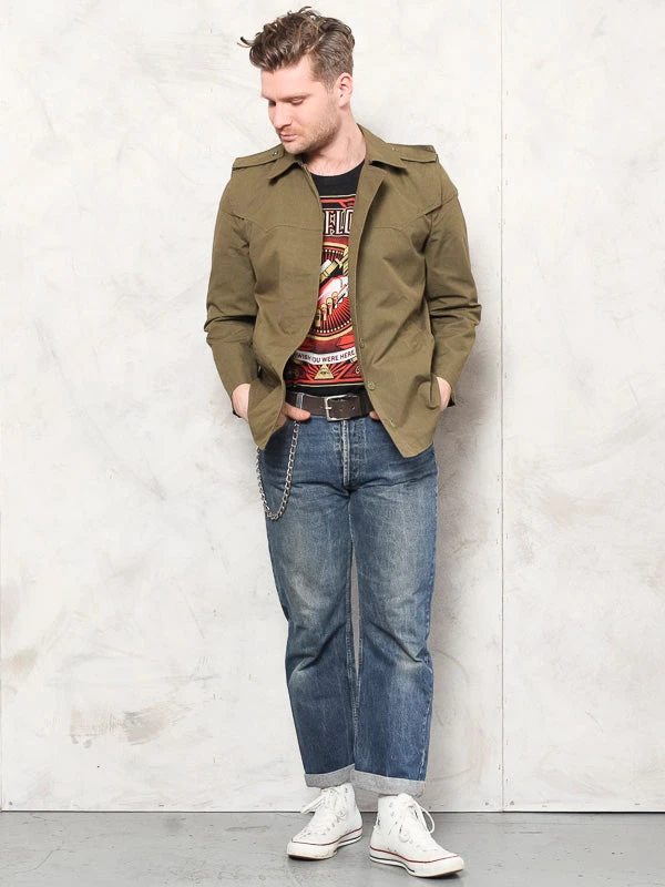 Vintage 80's Men Army Jacket 1 Vintage 80's Men Army Jacket