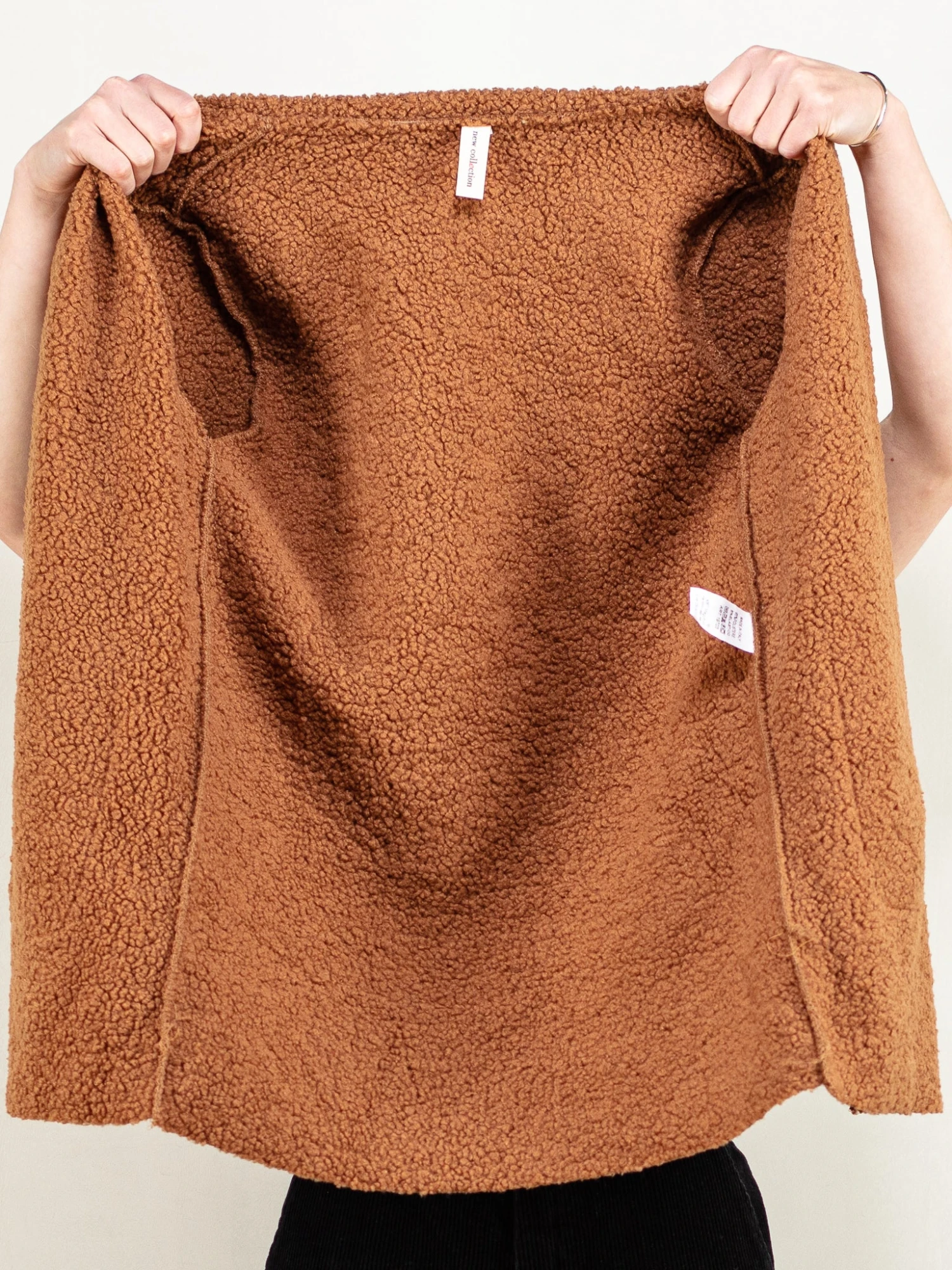 Vintage 00's Women Faux Suede Teddy Jacket In Brown 4 Vintage 00's Women Faux Suede Teddy Jacket In Brown - Image 4