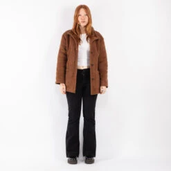 Vintage 90's Women Sherpa Coat In Brown 9 Vintage 90's Women Sherpa Coat In Brown -Northern Grip kbvdrats 31