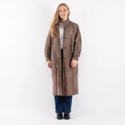 Vintage 80's Women Sheepskin Long Coat In Brown 9 Vintage 80's Women Sheepskin Long Coat In Brown -Northern Grip kvadrats 24 ab25afe4 e686 4314 935e 8bbde8c15926