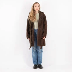 Vintage 90's Women Hooded Suede Sherpa Coat In Brown 9 Vintage 90's Women Hooded Suede Sherpa Coat In Brown -Northern Grip kvadrats 52 99d27ade bd09 4a8d 95bf 78e162bd332d