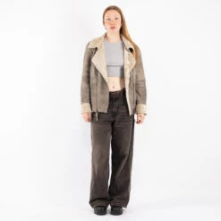 Vintage 00's Women Sheepskin Jacket In Gray 9 Vintage 00's Women Sheepskin Jacket In Gray -Northern Grip kvadrats 36