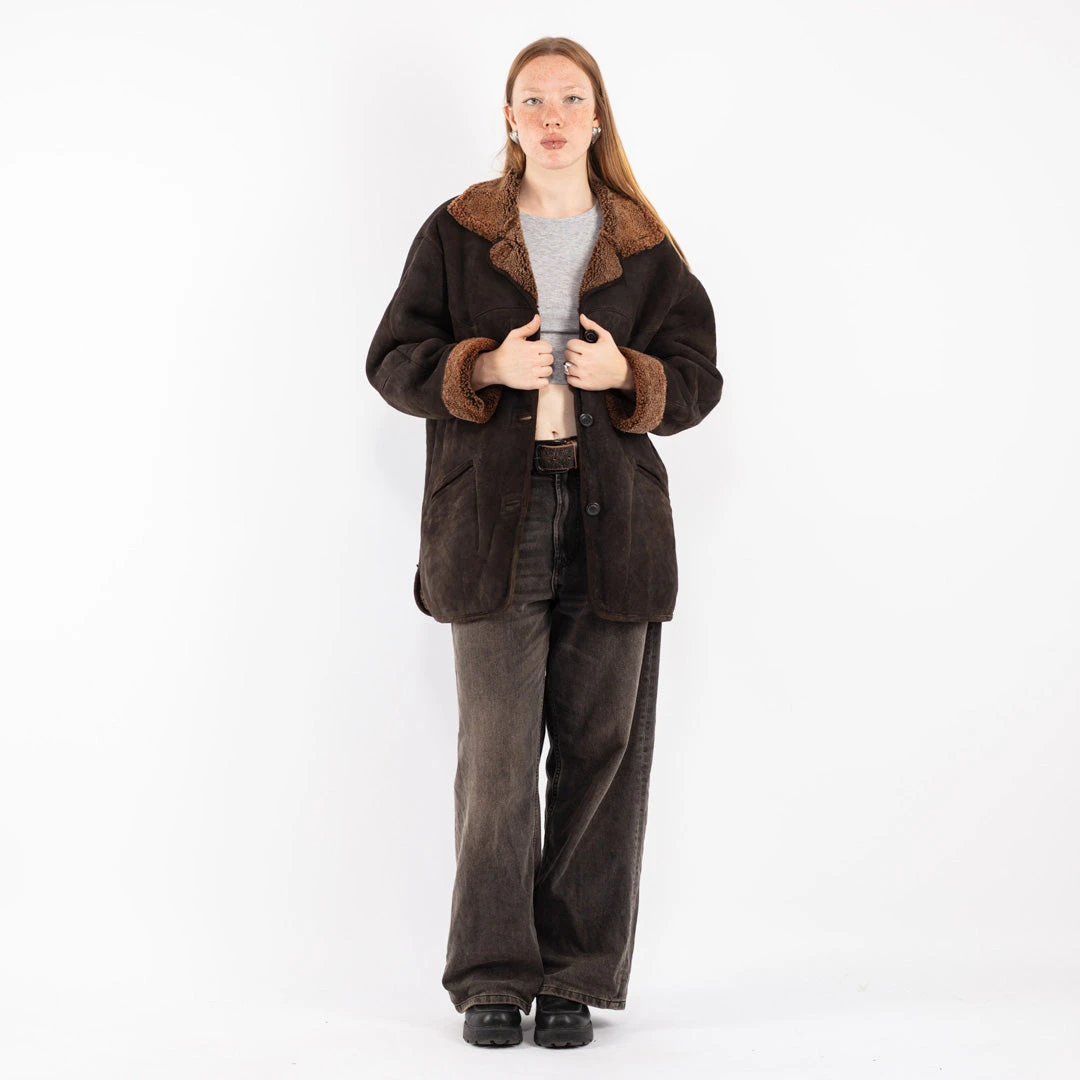 Vintage 90's Women Sheepskin In Brown 5 Vintage 90's Women Sheepskin In Brown - Image 5