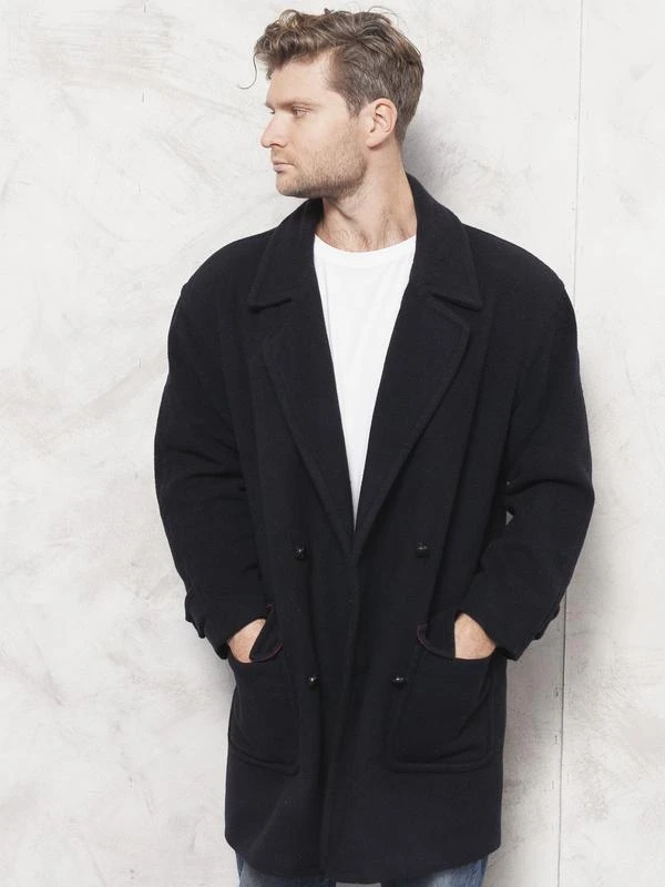 Vintage 90's Men Cashmere Blend Coat 3 Vintage 90's Men Cashmere Blend Coat - Image 3