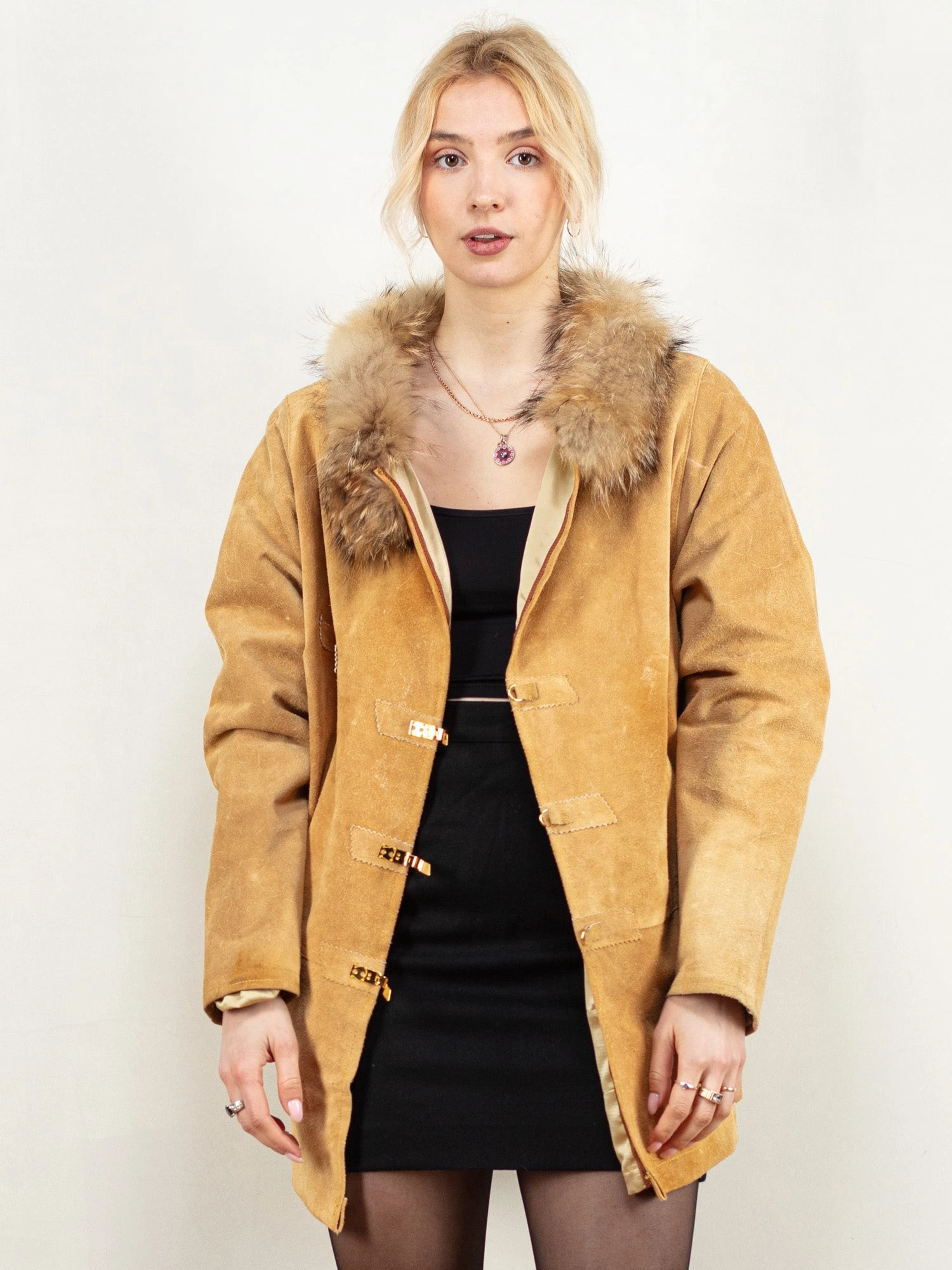 Vintage 70's Women Suede Jacket In Brown 1 Vintage 70's Women Suede Jacket In Brown