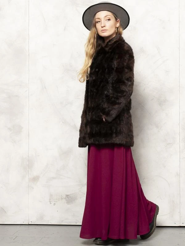 Vintage 60's Women Brown Fur Coat 3 Vintage 60's Women Brown Fur Coat - Image 3