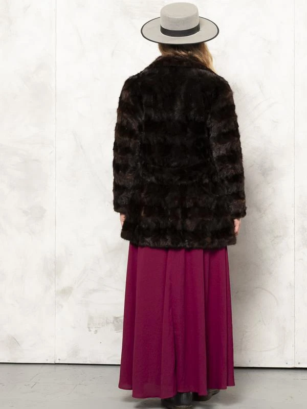 Vintage 60's Women Brown Fur Coat 2 Vintage 60's Women Brown Fur Coat - Image 2