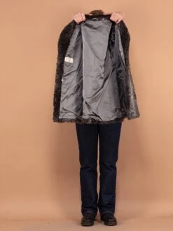 Vintage 60's Women Karakul Fur Coat In Grey 7 Vintage 60's Women Karakul Fur Coat In Grey -Northern Grip vintage 60s women karakul fur coat persian lamb grey jacket 4