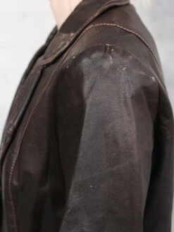 Vintage 70's Women Leather Jacket -Northern Grip vintage 70s brown leather retro jacket women clothing 5