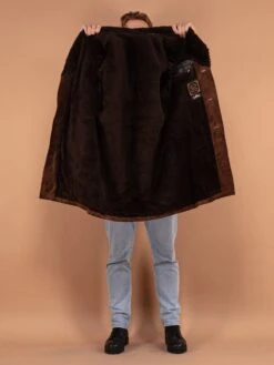 Vintage 70's Men Sherpa Lined Suede Coat In Brown 9 Vintage 70's Men Sherpa Lined Suede Coat In Brown -Northern Grip vintage 70s men suede sherpa coat brown 0597