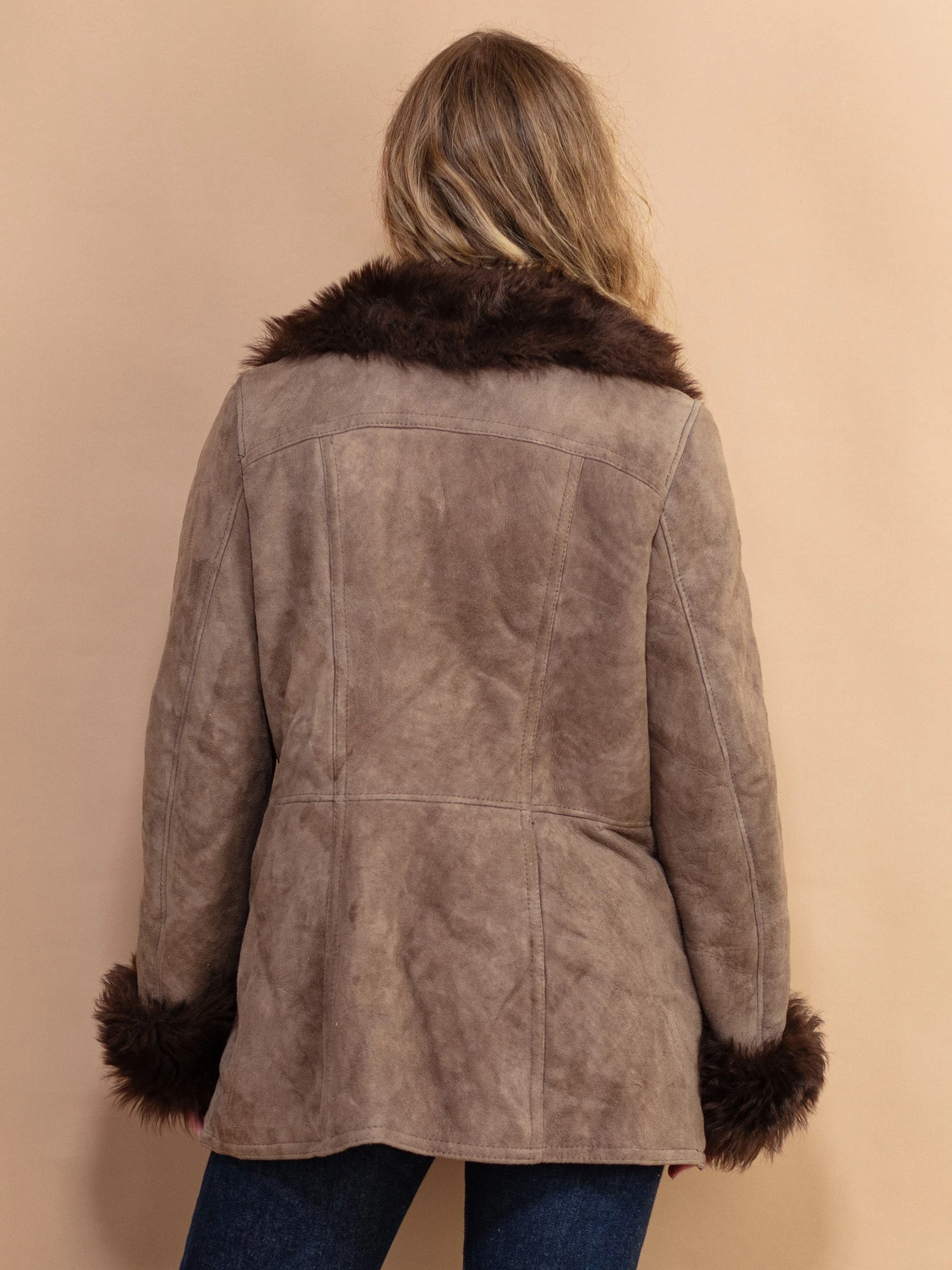 Vintage 70's Women Penny Lane Suede Coat In Brown 2 Vintage 70's Women Penny Lane Suede Coat In Brown - Image 2