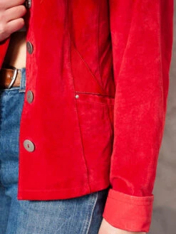 Vintage 90's Women JOFAMA Suede Blazer 8 Vintage 90's Women JOFAMA Suede Blazer -Northern Grip vintage 90s red suede blazer jacket women clothing 5