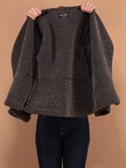 Vintage 90's Women Faux Suede Sherpa Jacket In Black 7 Vintage 90's Women Faux Suede Sherpa Jacket In Black -Northern Grip vintage 90s women black sherpa jacket faux suede military 4