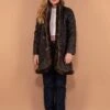 Vintage 90's Women Faux Leather Penny Lane Coat In Dark Brown