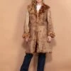 Vintage 90's Penny Lane Fur Coat In Brown