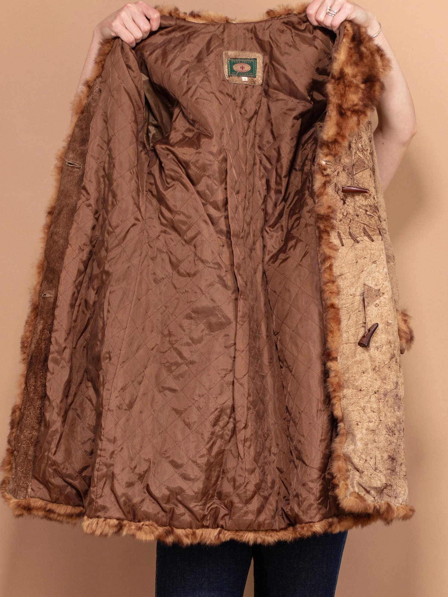 Vintage 90's Penny Lane Fur Coat In Brown 4 Vintage 90's Penny Lane Fur Coat In Brown - Image 4